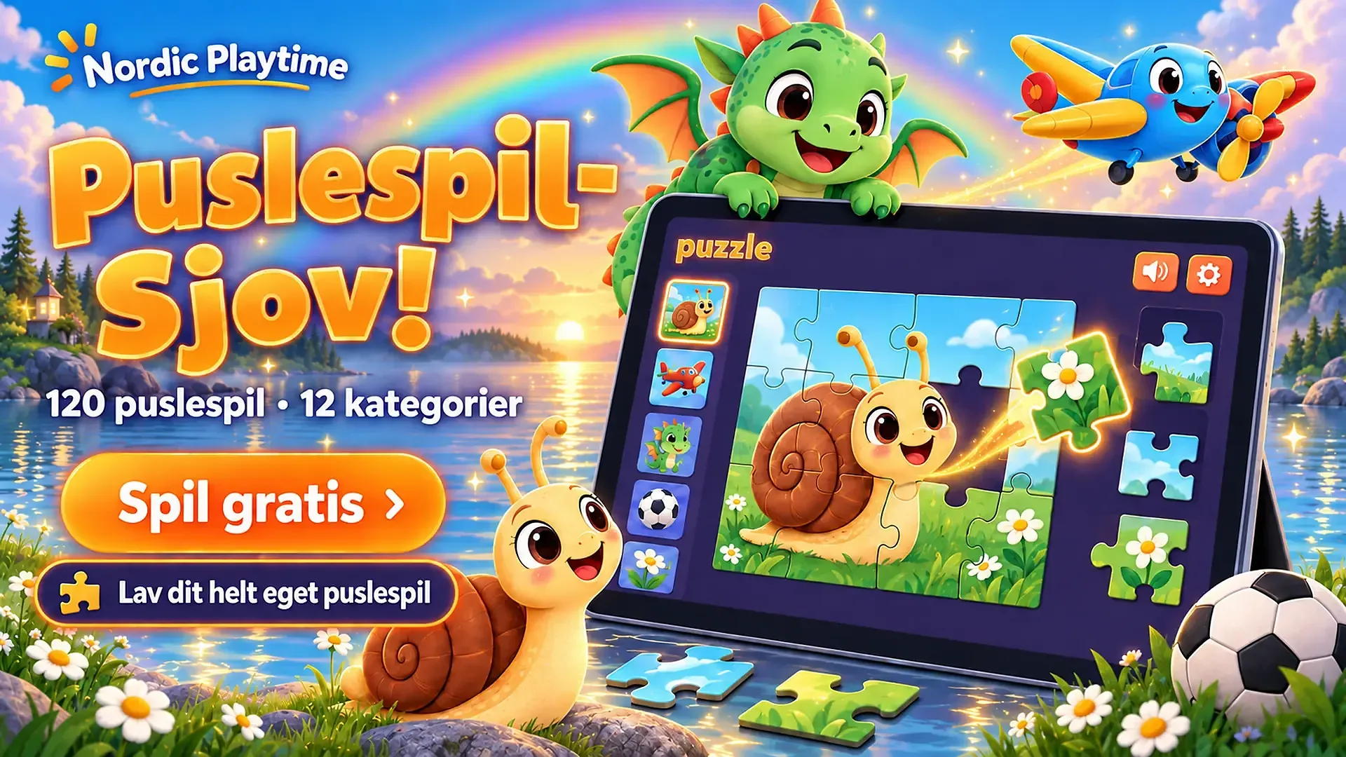 Puslespil Sjov Web Skarp